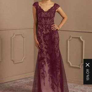 AZAZIE Plum Lace Maxi Dress